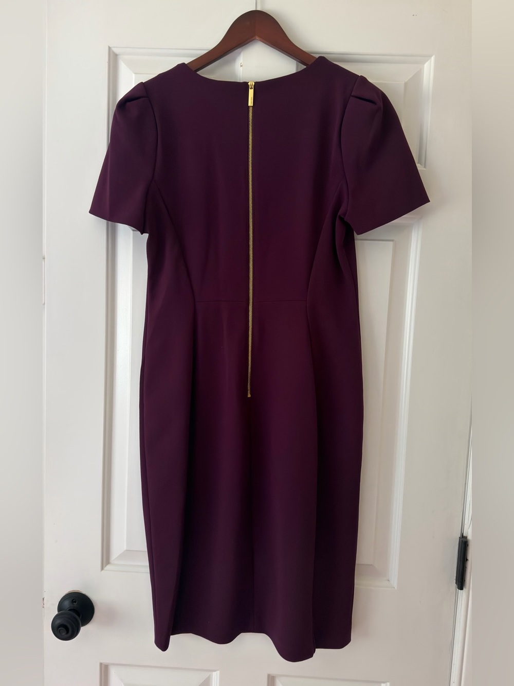 Calvin Klein Plum Midi Sheath Dress - Picture 2 of 4